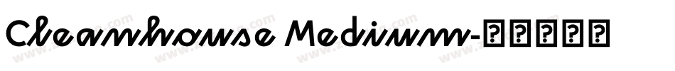 Cleanhouse Medium字体转换